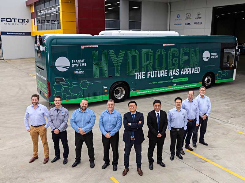 FOTON hydrogen fuel bus to Australia